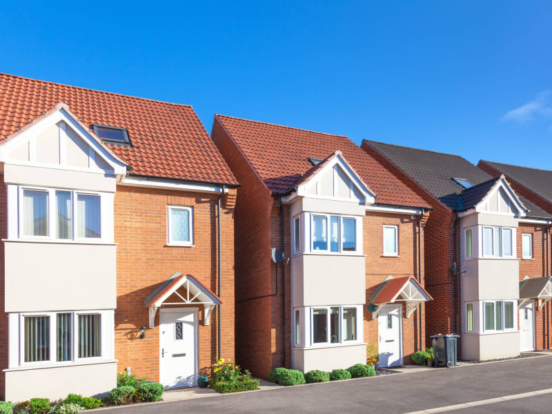 Row of new english houses